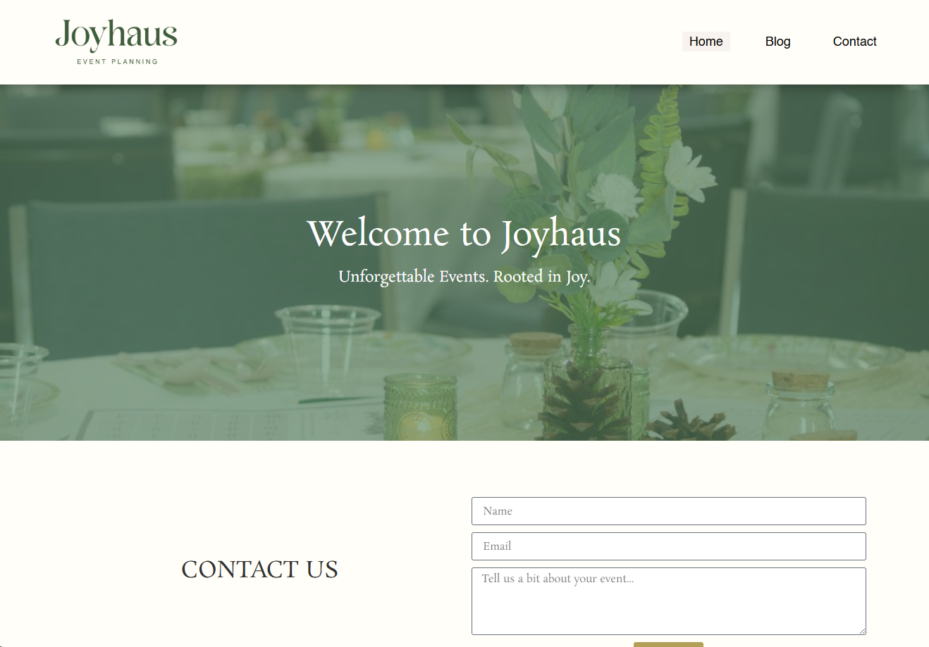 Joyhaus Events website screenshot